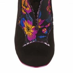 Toasted Teacake -IRREGULAR CHOICE Shop 3081 47I 5 Toasted Teacake Iconic by Irregular Choice Black Floral Heeled Ankle Boots 7372905f 377e 4d57 a4c7 2d84a18a8009