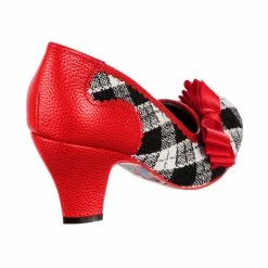 Palm Cove -IRREGULAR CHOICE Shop 4255 08R 3 Palm Cove Iconic by Irregular Choice Preppy Check Mid Heels