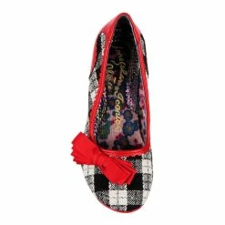 Palm Cove -IRREGULAR CHOICE Shop 4255 08R 4 Palm Cove Iconic by Irregular Choice Preppy Check Mid Heels
