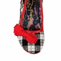 Palm Cove -IRREGULAR CHOICE Shop 4255 08R 5 Palm Cove Iconic by Irregular Choice Preppy Check Mid Heels