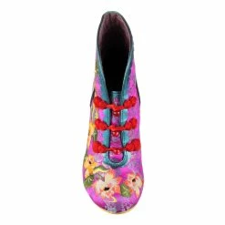 IRREGULAR CHOICE Lotus Eater -IRREGULAR CHOICE Shop 4261 07A 4 Lotus Eater Irregular Choice Chinese Inspired Short Heel Ankle Boots