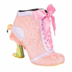 IRREGULAR CHOICE Roseus -IRREGULAR CHOICE Shop 4299 02D 1 Roseus Iconic by Irregular Choice Flamingo Concept Heel Pink Sparkly Boots