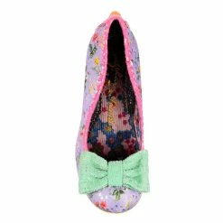 Blushing Bird -IRREGULAR CHOICE Shop 4299 03E 4 Blushing Bird Iconic by Irregular Choice Flamingo Concept Heel Purple Floral High Heel Shoes