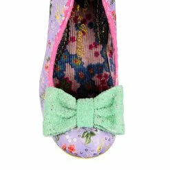 Blushing Bird -IRREGULAR CHOICE Shop 4299 03E 5 Blushing Bird Iconic by Irregular Choice Flamingo Concept Heel Purple Floral High Heel Shoes