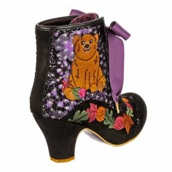 IRREGULAR CHOICE Big Ol Bear -IRREGULAR CHOICE Shop 4405 29A 3 Big Ol Bear Irregular Choice Black Brow Bear Heeled Lace Up Boots