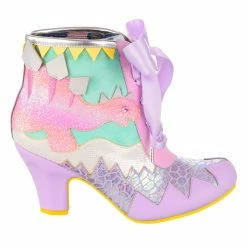 IRREGULAR CHOICE Shop -IRREGULAR CHOICE Shop 4465 26A 2 Cutie Saurus Irregular Choice Dinosaur Mid Heel Ankle Boots