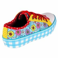 Gingham Surprise -IRREGULAR CHOICE Shop 4485 18F 3 Gingham Suprise Irregular Choice Evil Daisy Low Top Trainers
