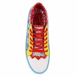 Gingham Surprise -IRREGULAR CHOICE Shop 4485 18F 4 Gingham Suprise Irregular Choice Evil Daisy Low Top Trainers