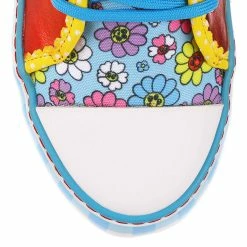 IRREGULAR CHOICE Devious Daisy -IRREGULAR CHOICE Shop 4485 26B 5 Devious Daisy Irregular Choice Metallic High Top Trainers