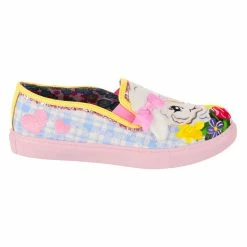 IRREGULAR CHOICE Bah Bah Beautiful 22 IRREGULAR CHOICE Bah Bah Beautiful -IRREGULAR CHOICE Shop 4515 23A 2 Bah Bah Beautiful Irregular Choice Spring Lamb Slip On Flat Trainer with Elasticated Sides