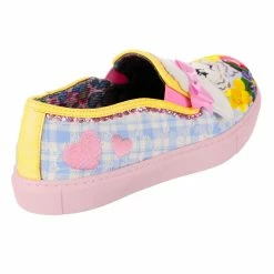 IRREGULAR CHOICE Bah Bah Beautiful 23 IRREGULAR CHOICE Bah Bah Beautiful -IRREGULAR CHOICE Shop 4515 23A 3 Bah Bah Beautiful Irregular Choice Spring Lamb Slip On Flat Trainer with Elasticated Sides