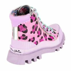 Dinosaur Stomp -IRREGULAR CHOICE Shop 4544 02F 3 Dinosaur Stomp Iconic By Irregular Choice Pink Leopard Flat Ankle Boots 76b13011 6b5d 43f2 8643 267b77618e1a