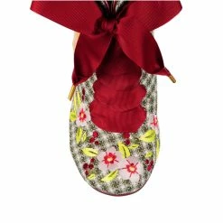 IRREGULAR CHOICE Bunny Bow -IRREGULAR CHOICE Shop 4605 10A 4 Bunny Bow Irregular Choice Cottagecore Rabbit Gingham Heeled Ribbon Lace Boots
