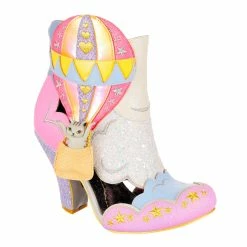 IRREGULAR CHOICE Up Up And Miaow Away -IRREGULAR CHOICE Shop 4606 05A 1 Up Up and Miaow Away Irregular Choice Cat Hot Air Balloon Mid Heel Boots