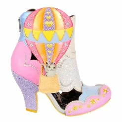 IRREGULAR CHOICE Up Up And Miaow Away -IRREGULAR CHOICE Shop 4606 05A 2 Up Up and Miaow Away Irregular Choice Cat Hot Air Balloon Mid Heel Boots