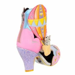 IRREGULAR CHOICE Up Up And Miaow Away -IRREGULAR CHOICE Shop 4606 05A 3 Up Up and Miaow Away Irregular Choice Cat Hot Air Balloon Mid Heel Boots