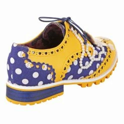 Sockhop Sweetie -IRREGULAR CHOICE Shop 4614 01F 3 Sockhop Sweetie Iconic by Irregular Choice Yellow Blue Poodle Flat Brogues f1e2e41b f8e9 4dfb bc5d 6b3394fd4727
