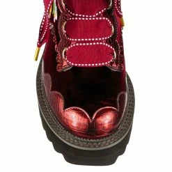 IRREGULAR CHOICE Sleepy Squirrel -IRREGULAR CHOICE Shop 4633 08C 5 Sleepy Squirrel Irregular Choice Chunky Black Lace Up Flat Walking Boots