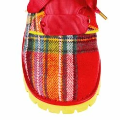On Your Mind -IRREGULAR CHOICE Shop 4658 01H05OnYourMindRedYellowTartanChunkyShoes 484aa4f6 0134 4612 920b 3ddd613938ba