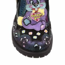 IRREGULAR CHOICE Evil Daisy -IRREGULAR CHOICE Shop 4671 01B 6 Evil Daisy Irregular Choice Busted Bear Heel T Bar Shoes b03fe7ae e418 4915 9db6 154c553d4d3d