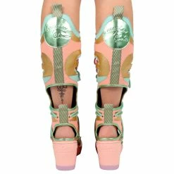 IRREGULAR CHOICE Touch Down -IRREGULAR CHOICE Shop 4685 01A 7 Touch Down Irregular Choice High Heel Wedge Football Boots