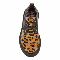IRREGULAR CHOICE Toasty Loaf 23 IRREGULAR CHOICE Toasty Loaf -IRREGULAR CHOICE Shop 4697 02F 4 Toasty Loaf Irregular Choice Smart Lace Up Leopard Black Flat Shoes