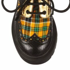 IRREGULAR CHOICE Smart N Spiffy -IRREGULAR CHOICE Shop 4697 04B 5 Smart N Spiffy Irregular Choice Lace Up Black Yellow Check Chunky Brogue Shoes 12a6de32 862f 4de8 82b0 48d2f3368945
