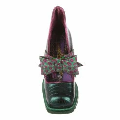 IRREGULAR CHOICE Aw Shucks -IRREGULAR CHOICE Shop 4710 02A 4 Aw Shucks Irregular Choice Emerald Green Snub Nosed Curved High Heels 5e70bba2 2c19 4747 b432 aae7b5447761