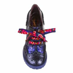 IRREGULAR CHOICE Glitter Grunge -IRREGULAR CHOICE Shop 4731 01B 4 Glitter Grunge Irregular Choice 90 s Floral Lace Up Blue Glitter Block High Heels 29633216 5e49 4303 9c1b 78802064d4aa