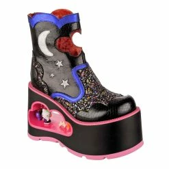 Kitty Cavern -IRREGULAR CHOICE Shop 4734 01A 1 Kitty Cavern Irregular Choice X Sanrio Halloween Hello Kitty Cut Out Goth Platform Ankle Boots 81a83410 6e37 4fd5 8aeb 582b1635877a