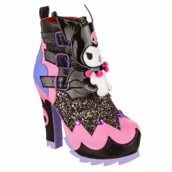 Kuromi Cutie -IRREGULAR CHOICE Shop 4735 01A 1 Cutie Kuromi Irregular Choice X Sanrio Halloween Platform High Heel Biker Boots 4ac32246 0e35 44ef 8a37 73cac73fd089