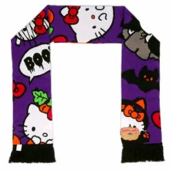 Hello Halloween Scarf -IRREGULAR CHOICE Shop GSSCARF05A 2 Hello Halloween Scarf Irregular Choice X Sanrio Hello Kitty Knitted Football Scarf